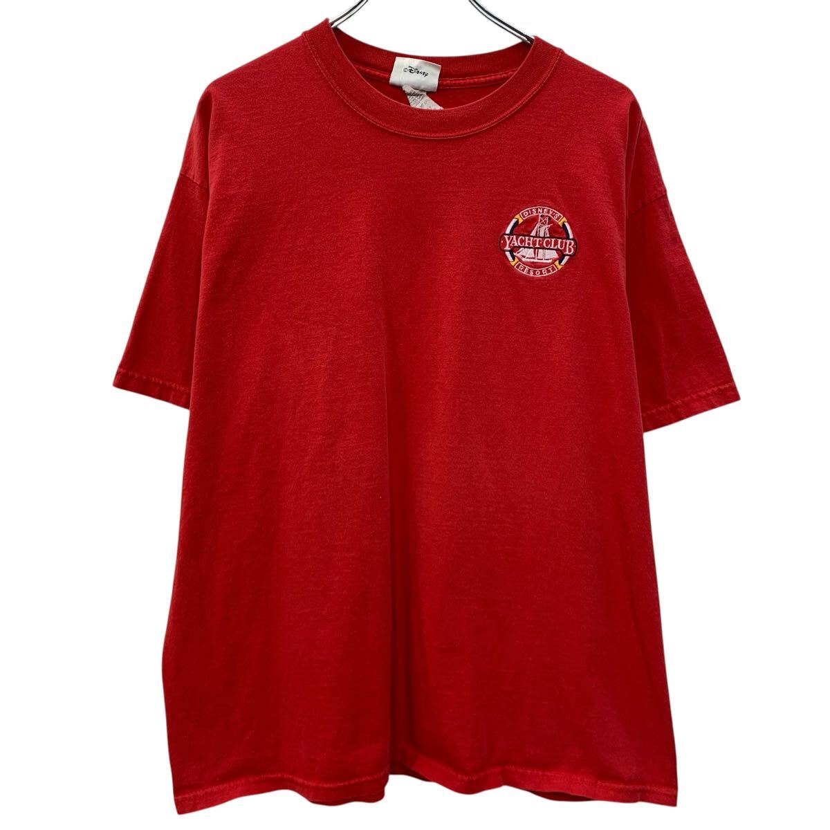  Walt Disney World 半袖 ロゴTシャツ L レッド ウォルトディズニーワールド プルオーバー ワンポイント刺繍 ディズニー 夏物 a806-6796