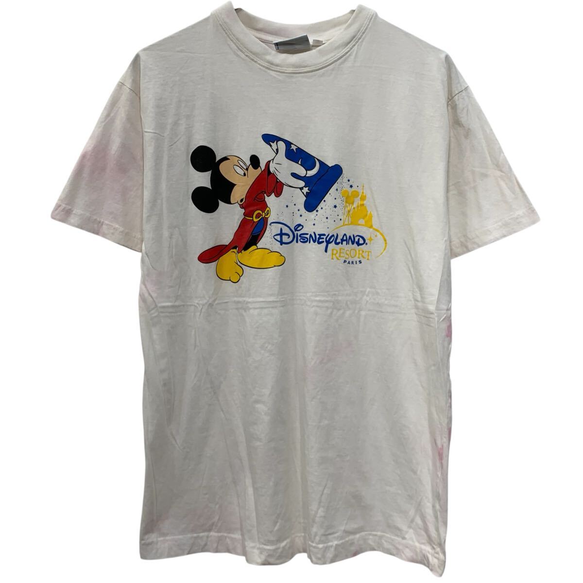  Disneyland Resort Paris 半袖 キャラクターTシャツ M ホワイト ディズニーリゾート パリ プルオーバー ミッキーマウス 夏物 a806-6910