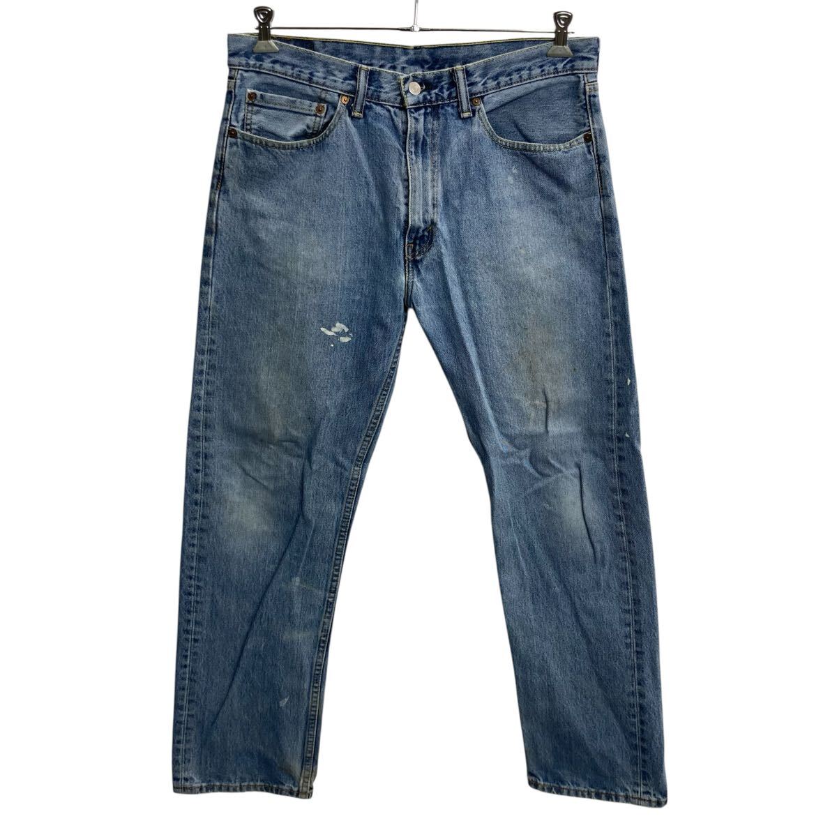 【中古】【古着】 Levi's 505 デニムパンツ W36 ライトブルー リーバイス ジップアップ 紙パッチ コインポケット アメカジ デニム ジーンズ 2607-451