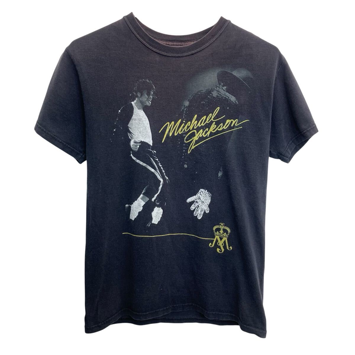 【中古】【古着】 Michael Jackson 半袖 プリントTシャツ M ブラック マイケル・ジャクソン アーティスト フォトプリント ミュージック a807-6788