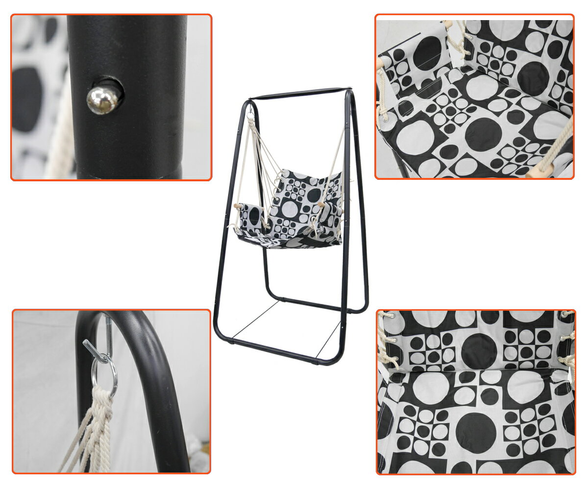 【8/4 20時-8/11 1時59分●エントリーで最大15倍】自立式 ハンモックチェア ガーデンブランコ ハンギングチェア スタンド チェア ロープ式 アウトドア インテリア 室内 【HC-05】通販格安セール情報 楽天 通販