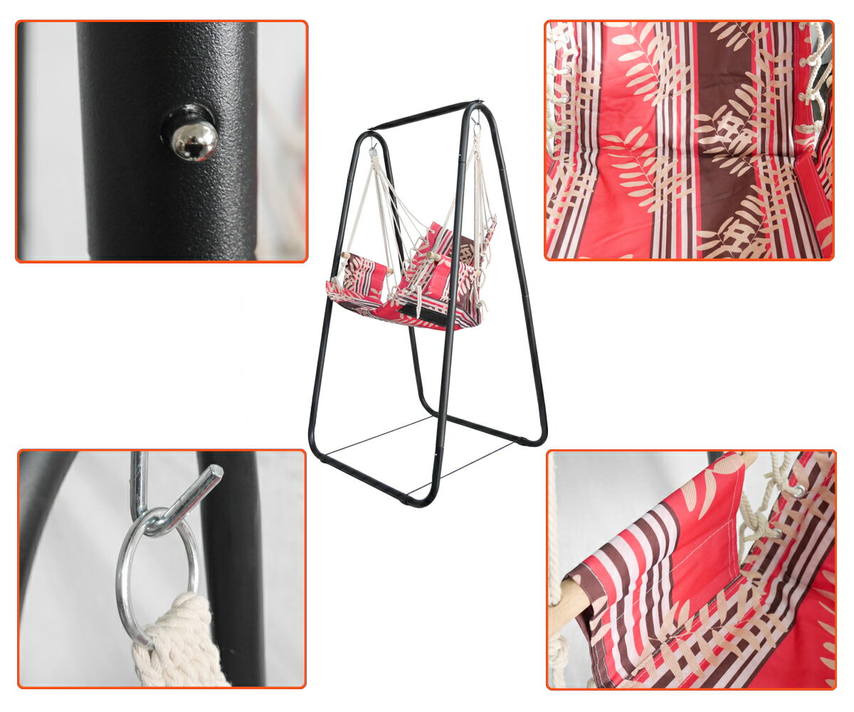 【8/4 20時-8/11 1時59分●エントリーで最大15倍】【予約】自立式 ハンモックチェア ガーデンブランコ ハンギングチェア スタンド チェア ロープ式 アウトドア インテリア 室内 【HC-06】通販格安セール情報 楽天 通販