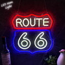 【全品最大P14倍!6日まで】父の日 贈り物 プレゼント ギフト LEDネオンサイン ネオン管風 ROUTE66 ルート66 インテリア 壁掛け ライト LED...