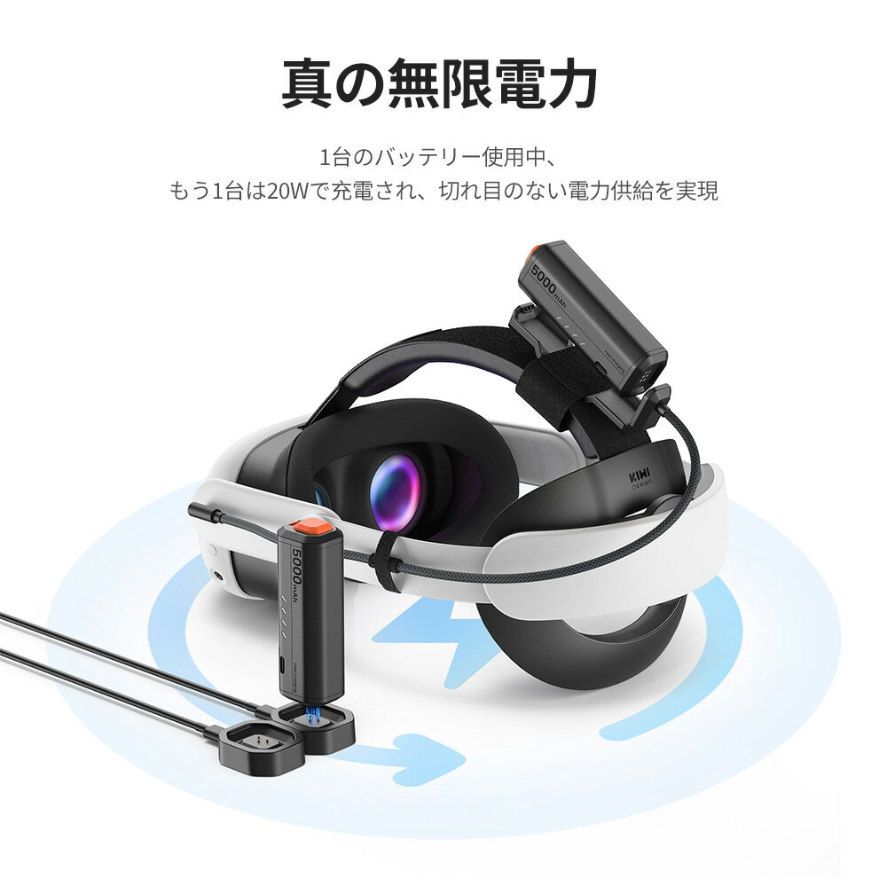 【公式ライセンス】KIWI design P5000 コンパクト モバイルバッテリー 10000mAh 軽...