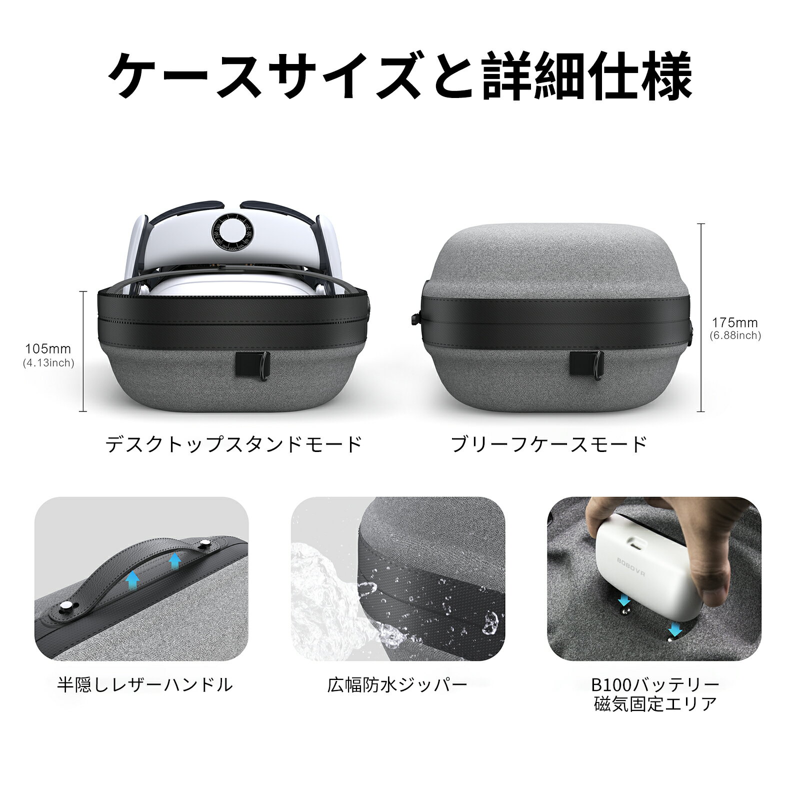 BOBOVR C3 Meta Quest3 / 3S と S3 Pro ヘッドストラップ専用 ショルダータイプ 収納ケース 旅行用 VR アクセサリー