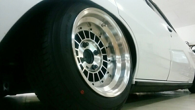 フォーカスレーシング アルミ ホイール 14×8J -13 PCD114.3 5H 4本 ゴールド 深リム 街道レーサー 族車 「送料無料」