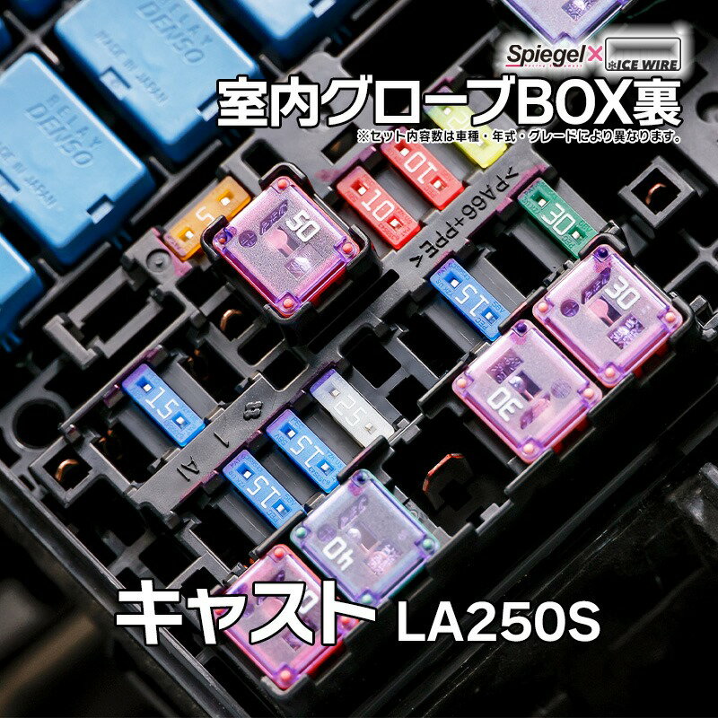 ヒューズ キャスト LA250S Spiegel X ICE FUSE 室内グローブBOX裏 ダイハツ Spiegel 「メール便対応」