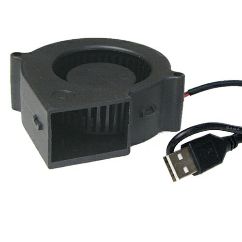 USBFAN 7.5cm DCブロアファン DC5V/0.4A 厚さ3cm