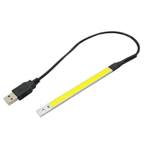 低電圧 COB LEDモジュール 【10×120mm】 白色 USBケーブル付き