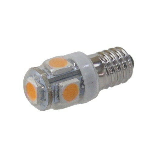LED豆電球 DC12V 電球色（保護フィルム加工）5050-5LED 口金サイズE10