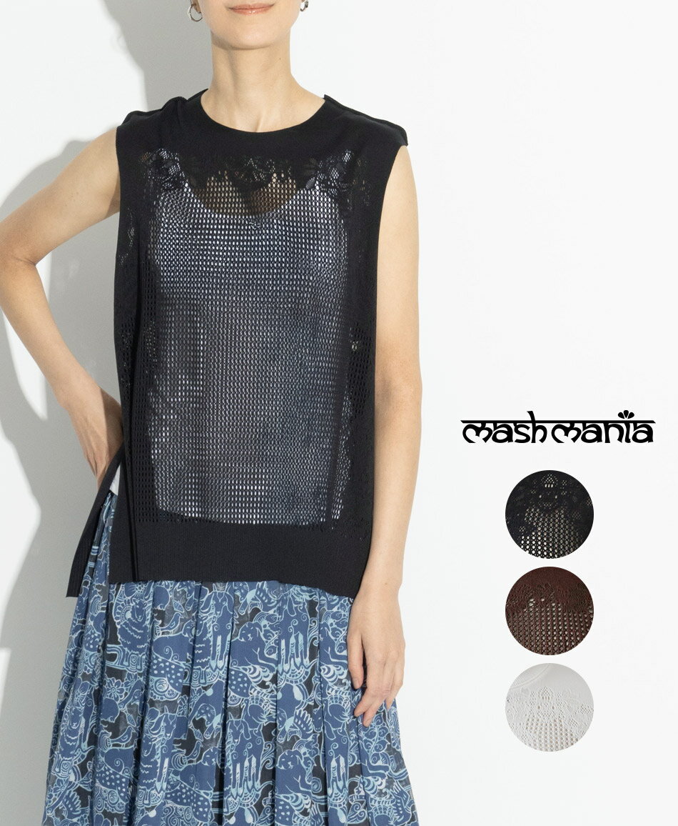 mash mania　プリモーディアル ノースリーブ フレームプリモ【送料無料】/レディース 日本製 洗える 手..