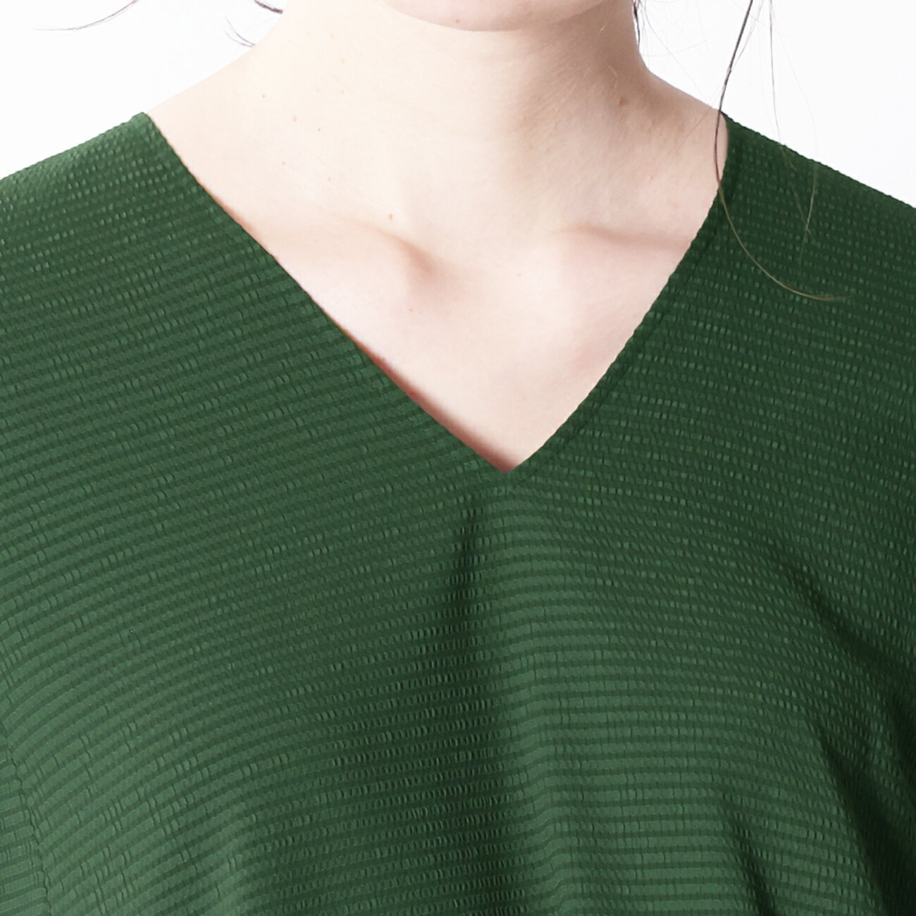 【web限定 50％OFFからさらに+10％OFF】FRONT DRAPE V-NECK DRESS（sleeveless）（Airpiece）｜Viscotecs make your brand【送料無料】/レディース 日本製 リバティ