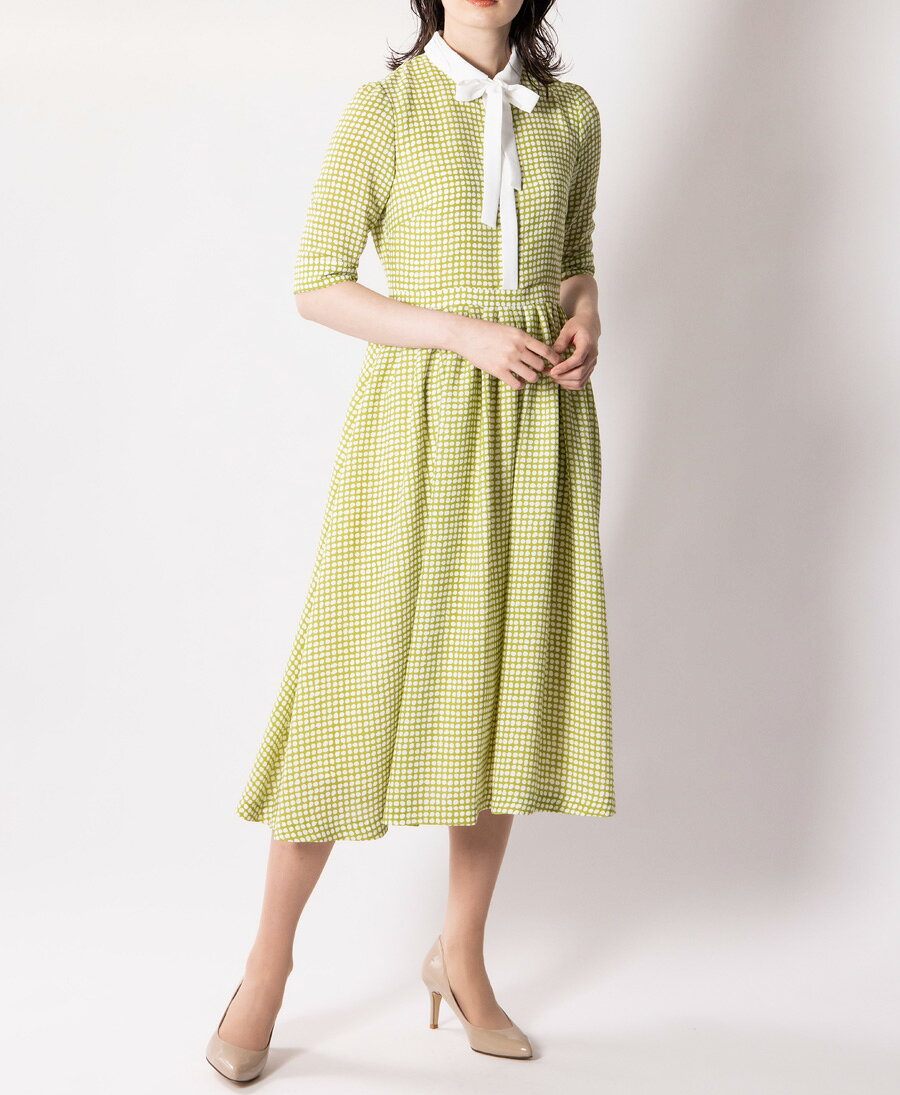 【web限定 特価】GINA 5部袖｜Viscotecs make your brand【送料無料】/レディース 日本製 ワンピース