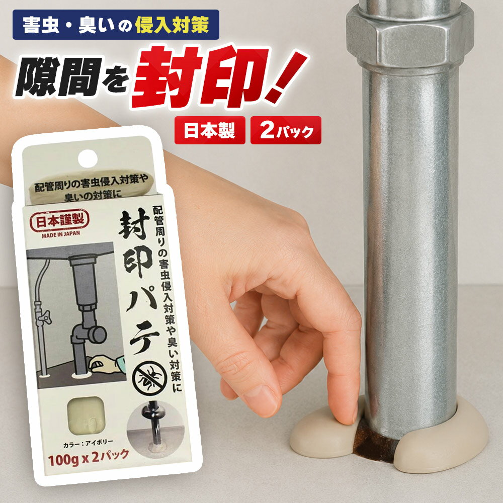 封印パテ 100g すきまを塞いで害虫の侵入や臭いをシャットアウト 日本製 害虫対策 排水溝対策 配管対策 害虫 侵入対策 悪臭対策 下水対策 1