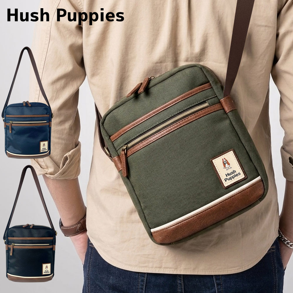 樂天商城 - ショルダーバッグ メンズ ブランド 斜めがけ 軽量 小さめ かっこいい 大人 シンプル 4.3L [ Hush Puppies ハッシュパピー ショルダーバッグ ] 40代 50代 60代 旅行 修学旅行 軽装 父の日 誕生日 クリスマス プレゼント