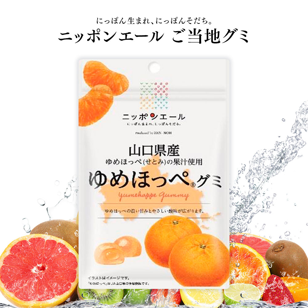 ご当地グミ ニッポンエール 山口県産 ゆめほっぺグミ ご当地 お菓子 グルメ お土産 名産 果実グミ 全国農協食品