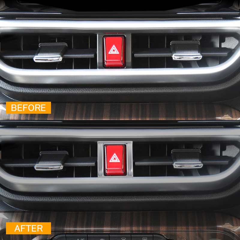 【Vulcans】【即納】ライズ/ロッキー ハザードスイッチカバー 純正スパッタリング近似色 1PCS ハザードスイッチリング ガーニッシュ インテリアパネル 内装 パーツ raize