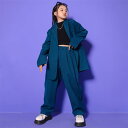 ダンス衣装 女の子 男の子 キッズ スーツセット スーツ 子供スーツ セットアップ 上下セット 大きいサイズ 子供服 ヒップホップ ジャケット 長袖 ロングパンツ パンツセット ワイドパンツ ジャズダンス 練習着 舞台衣装 HIPHOP k-pop poppin 韓国 演出服 団体服 110-180cm