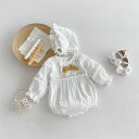 ロンパース ベビー服 子供服 赤ちゃん 女の子 ベビー 新生児 子供 夏 夏服 花柄 リポン 長袖 帽子付き ルームウェア かわいい おしゃれ 可愛い 薄手 夏...
