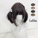 カツラ ウィッグ ショートヘア 原宿系 姫髪 ストレート かつら レディース コスプレ ロリータ 原宿風 ツインテール ぱっつん前髪 ハロウイン 仮装 コスチュ...