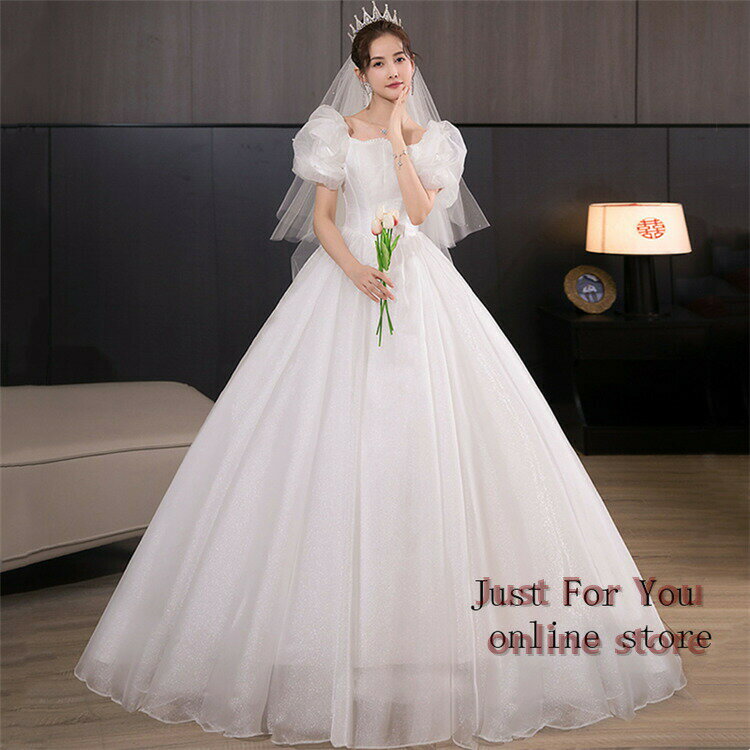 大好評★二次会ドレス ウェディングドレス ロング丈 格安 ウエディングドレス 大きいサイズ 白 ドレス 花嫁 二次会 結婚式 白ワンピース フォーマルドレス 編...