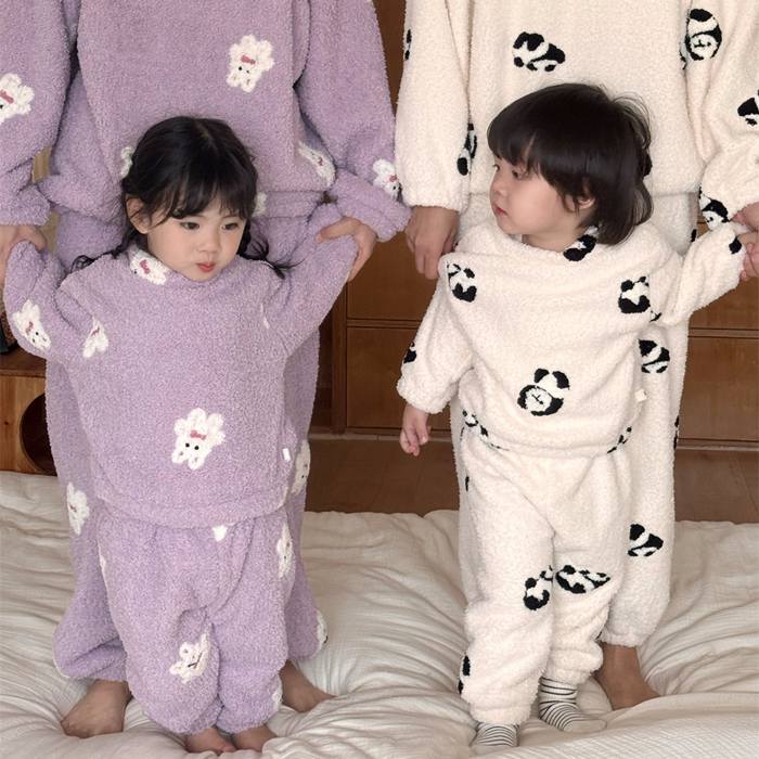 親子ペアルック親子コーデパジャマ冬...