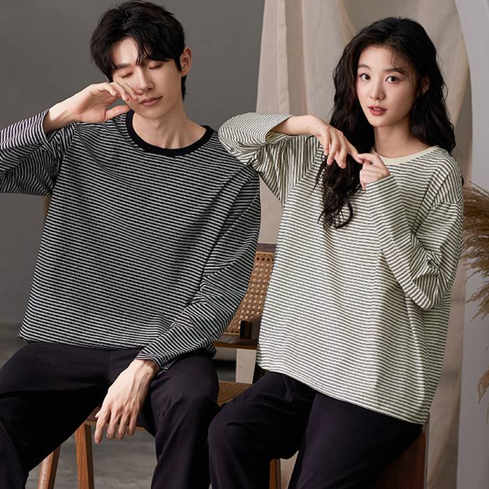 ペア パジャマ 春秋 ペアパジャマ 長袖 セットアップ 上下セット ルームウェア メンズ レデイース スウ..