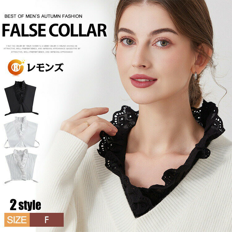 つけ襟 レディース 白 ホワイト Vネック 立ち襟 付け襟 シャツ ブラウス レイヤード 重ね着 フェイク ..