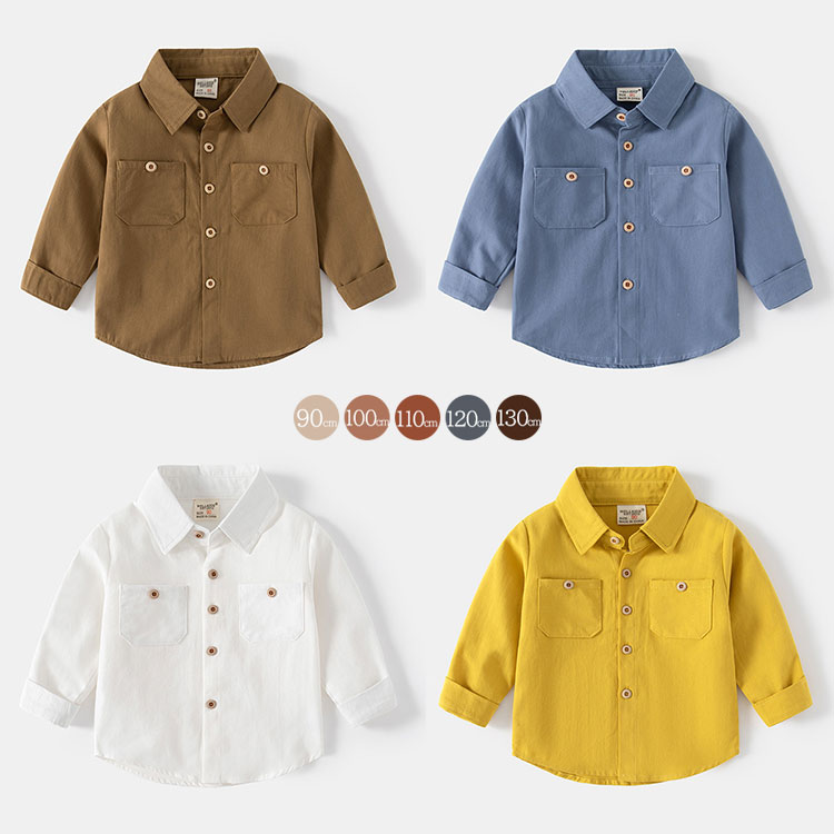 シャツ キッズ ワイシャツ 長袖 男の子 女の子 子供 フォーマル シャツ 胸ポケット付き トップス ゆったり 春 秋 冬 通 子供服 学生 制服 男女兼用 七五三 入園式 入学式 卒業式 発表会 結婚式