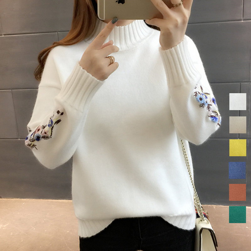 秋冬新作韓国ファッション秋冬ニット ブラウス クルーネックニット/トップス柔らかくラウンドネックセ..