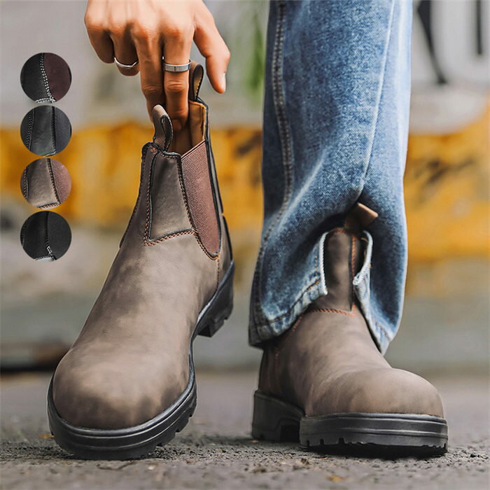 ブーツ メンズ ショートブーツ チェルシーブーツ サイドゴアブーツ 春 秋 冬 革靴 チャッカブーツ 大きいサイズ ローカット 靴 ジューズ おしゃれ フラット 厚底 軽量 疲れない 滑り止め 歩きやすい 痛くない カジュアル ファッション カッコイイ 紳士靴 ビジネス オフィス