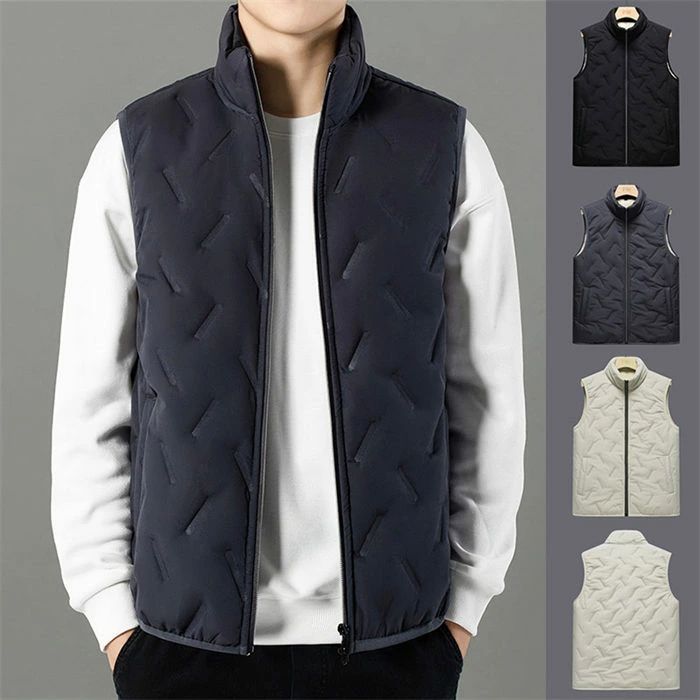 ベスト メンズ 中綿ベスト ダウンベスト 裏起毛 裏ボア ボアベスト 秋冬 アウター ジップアップ ポケット付き スタンドカラー トップス 中綿ベスト ノースリーブ ジャケット 袖なし 春秋冬 厚手 防寒 防風 無地 シンプル 暖かい 中綿ダウン 大きいサイズ