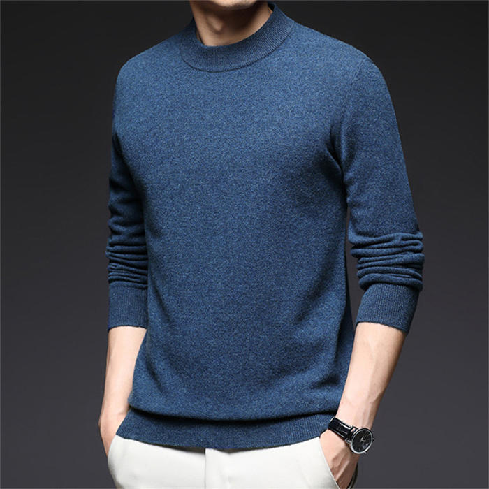 メンズ ウール ニット ハーフネック クルーネック 長袖セーター ゆったり インナー 大きいサイズ セーター メンズ ニット ビジネス カジュアル シンプル 無地 冬 春 秋 春服 秋服