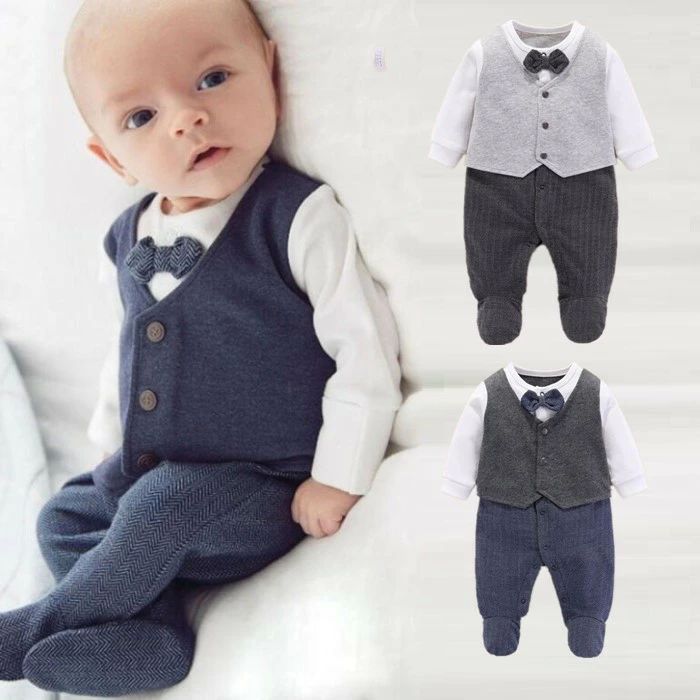 フォーマル ロンパース 男の子 おしゃれ 長袖 秋冬 新生児 ベビーフォーマル キッズフォーマル 子供ス..
