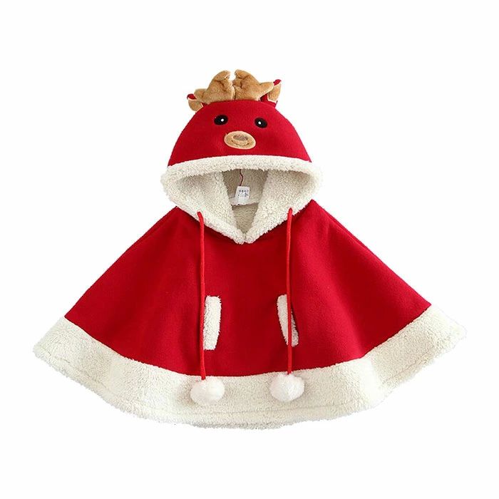 サンタ コスプレ ポンチョ マント 子供服 キッズ サンタ コスチューム ベビー 赤ちゃん 女の子 コート フード付き 可愛い コスプレ ケープ アウター 秋冬...