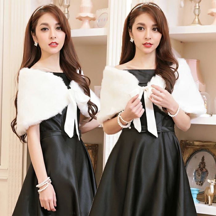 ショール ウエディング ファーショール 結婚式 ファーケープ 肩掛け ボレロ ケープ 花嫁 ブライダル用 フェイクファー 成人式 ウェディングショール お呼ばれ パーティーストール 秋冬 7色