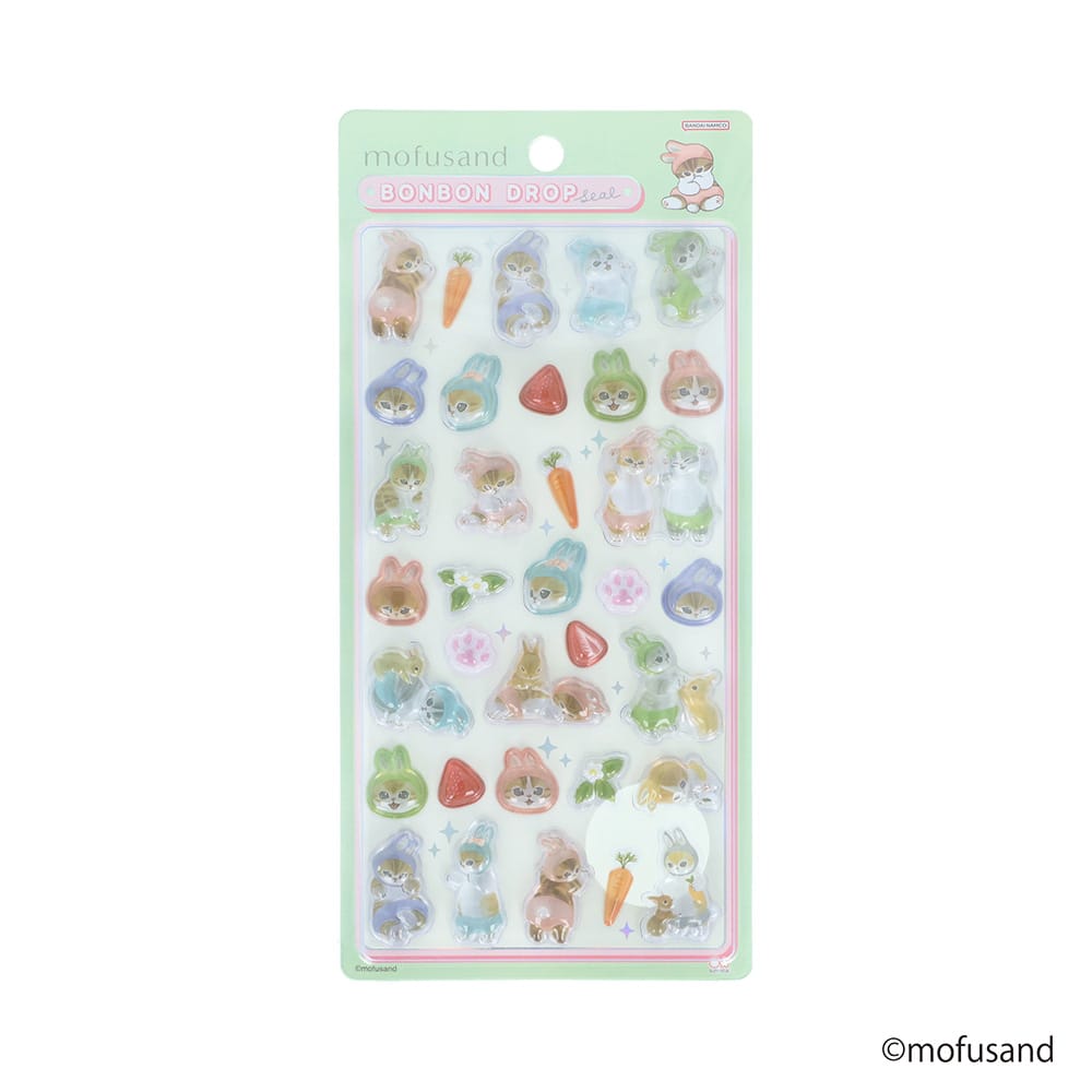 【ボンボンドロップシール】mofusand 　うさにゃん