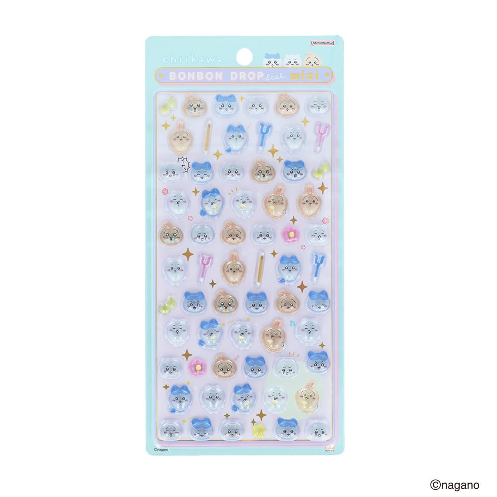 【ボンボンドロップシール】ミニ　ちいかわ　ちいかわ×ハチワレ×うさぎ
