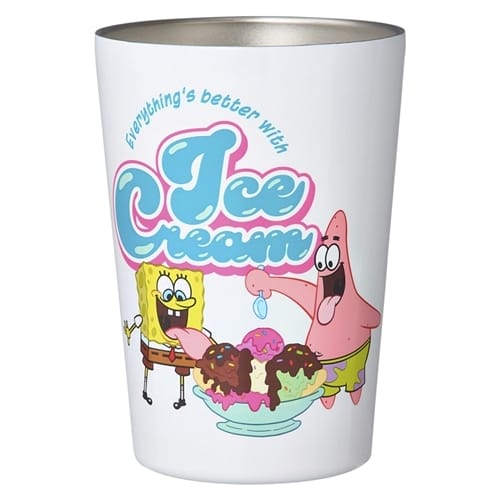 【スポンジ・ボブ】ステンレスタンブラー　ALWAYS　HUNGRY　WHITE