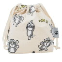 【20%OFF!!SALE】【仕事猫】仕事猫刺繍総柄巾着