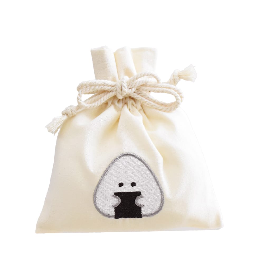 Rakuten - 【ぎゅっとおにぎりさん】刺繍ミニ巾着　のり