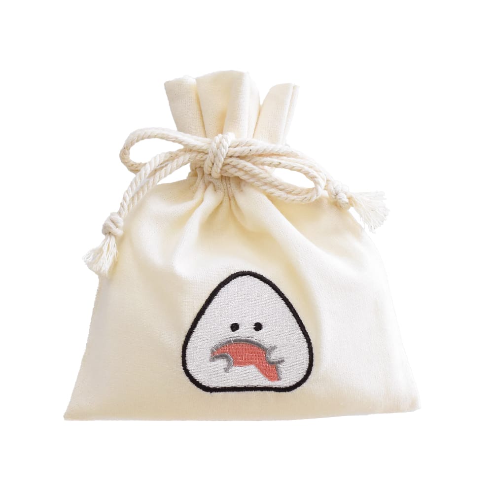 Rakuten - 【ぎゅっとおにぎりさん】刺繍ミニ巾着　鮭