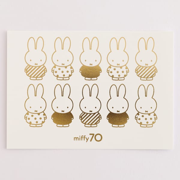 樂天商城 - 【ミッフィー】金箔押しポストカード（miffy_pattern）
