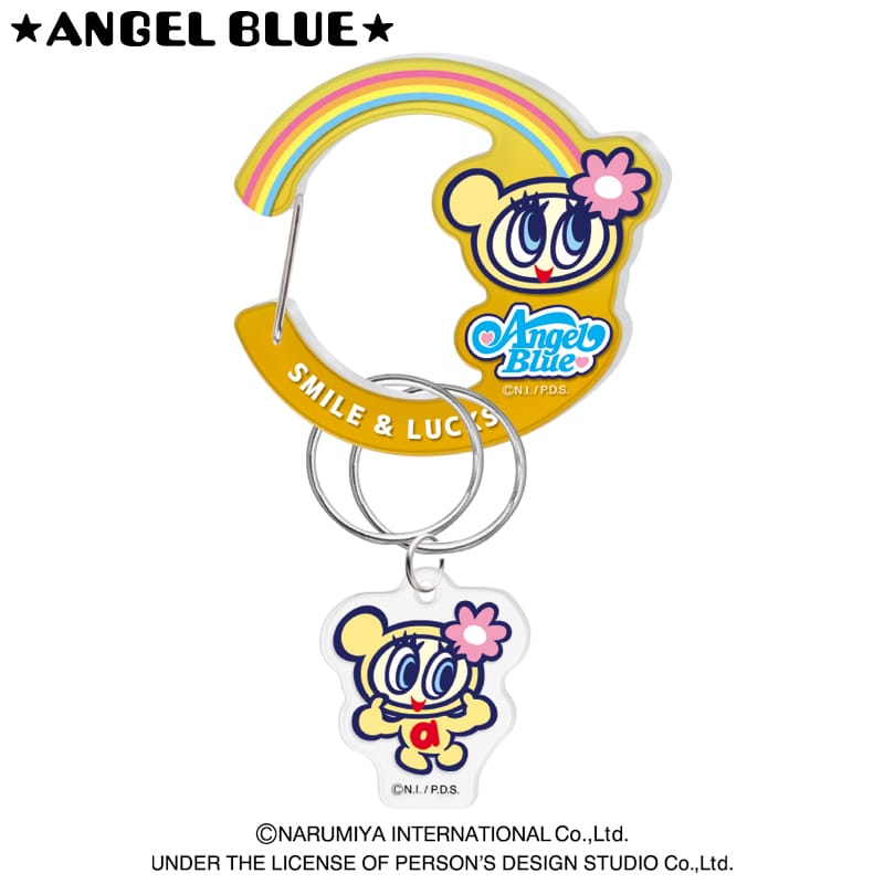 Rakuten - 【ANGEL BLUE】チャーム付きアクリルカラビナ　ハナちゃん