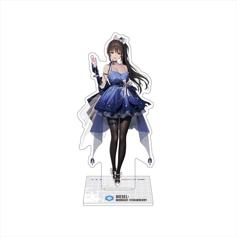 Rakuten - 【NIKKE】アクリルスタンド ディーゼル：ミッドナイト・ストロベリー　かわいい　かっこいい　近未来　ガンアクション　スタイリッシュ　バトル　美少女　重火器　スーツ　迫力