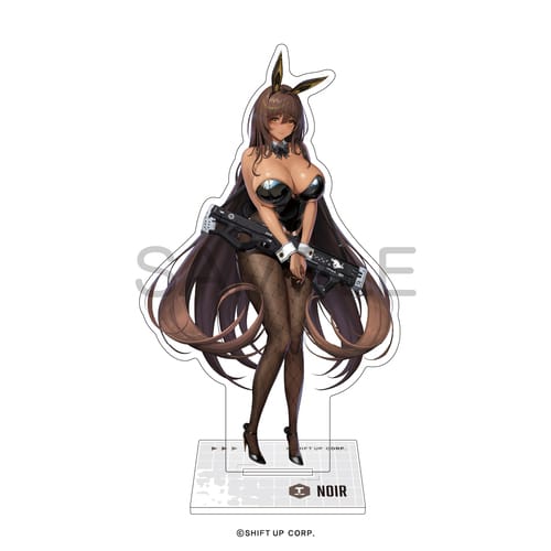 樂天商城 - 【NIKKE】アクリルスタンド ノワール　かわいい　かっこいい　近未来　ガンアクション　スタイリッシュ　バトル　美少女　重火器　スーツ　迫力