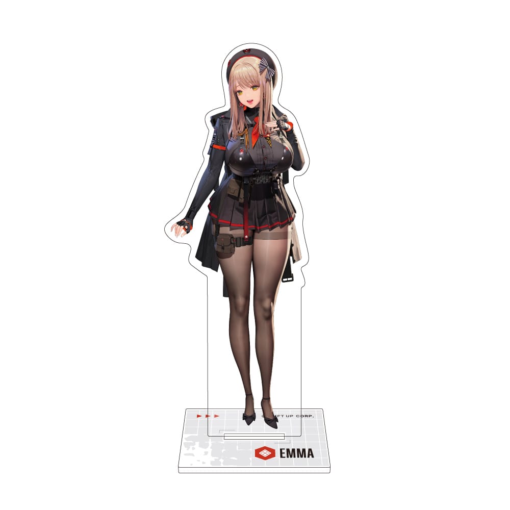 Rakuten - 【NIKKE】アクリルスタンド エマ　かわいい　かっこいい　近未来　ガンアクション　スタイリッシュ　バトル　美少女　重火器　スーツ　迫力