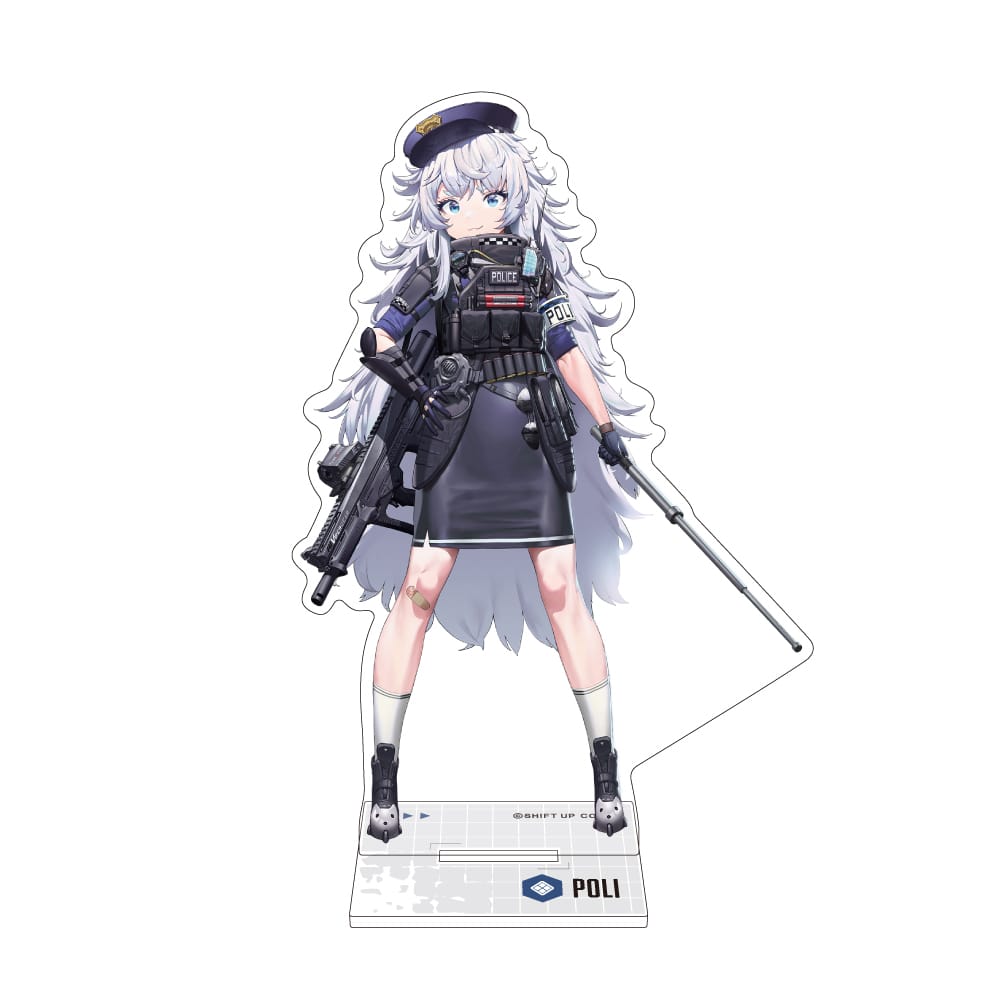 乐天商城 - 【NIKKE】アクリルスタンド ポリ　かわいい　かっこいい　近未来　ガンアクション　スタイリッシュ　バトル　美少女　重火器　スーツ　迫力