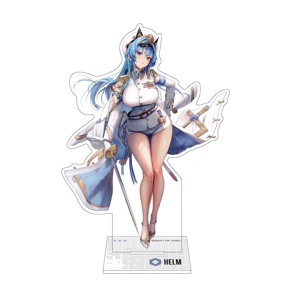 Rakuten - 【NIKKE】アクリルスタンド ヘルム　かわいい　かっこいい　近未来　ガンアクション　スタイリッシュ　バトル　美少女　重火器　スーツ　迫力