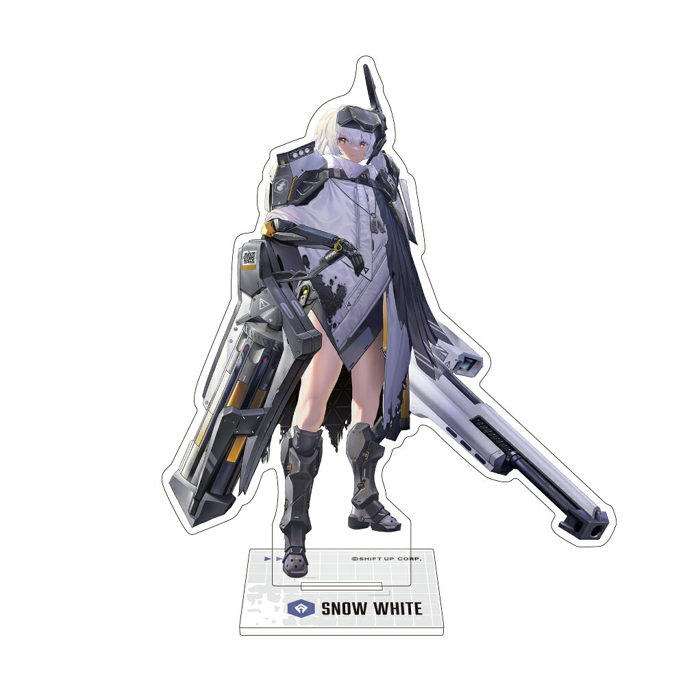 乐天商城 - 【NIKKE】アクリルスタンド スノーホワイト　かわいい　かっこいい　近未来　ガンアクション　スタイリッシュ　バトル　美少女　重火器　スーツ　迫力